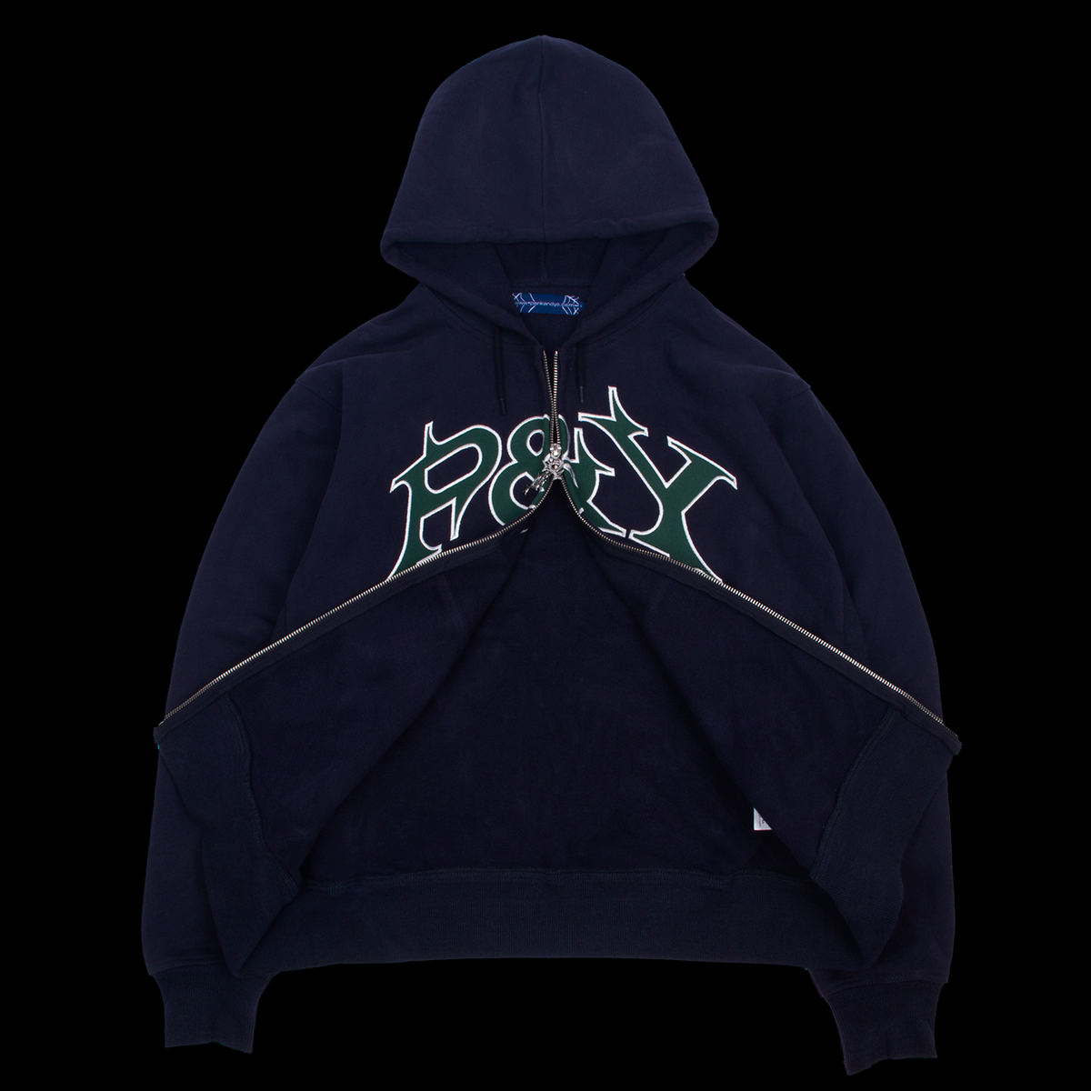 Punkandyoフロントロゴ ネイビーパーカー P&Y punkandyo パーカーSサイズ Punkandyoフロントロゴ ネイビーパーカー P&Y punkandyo パーカーSサイズ