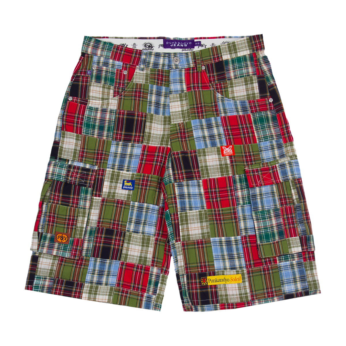 ★OJOS★ Reversible Plaid Track Shorts【送料0/関税0】 OJOS (オホス ) - リバーシブルチェックトラックショートパンツ