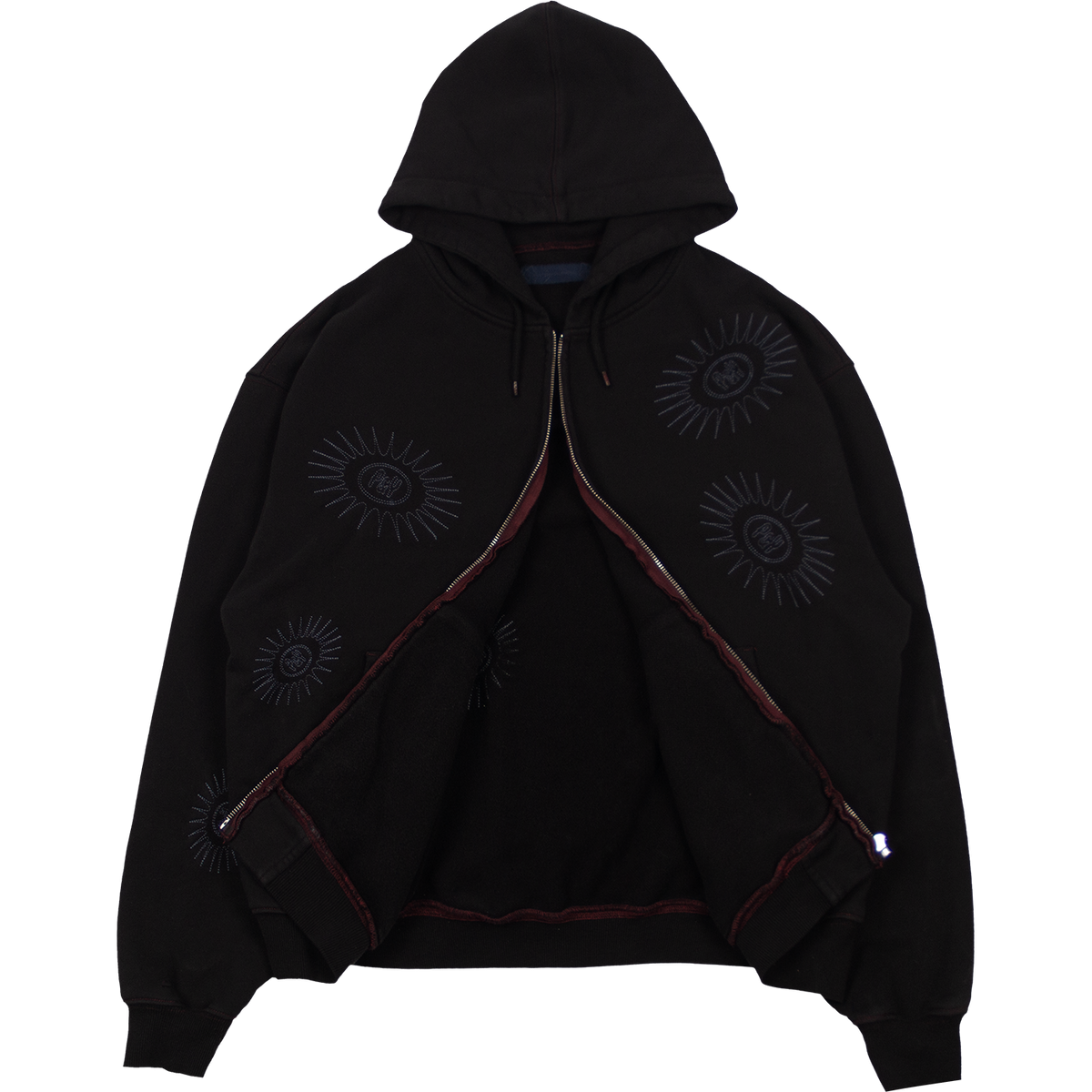 トップス punkandyo P&Y BLACK ZIP HOODIE M P&Y STAR HOODIE BLACK ReWORK™ – PUNKANDYO