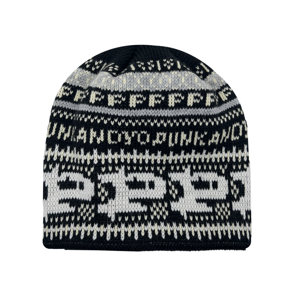 PUNKANDYO_FAIRISLE_BLACK_SKULL PUNKANDYO_FAIRISLE_BLACK_SKULL