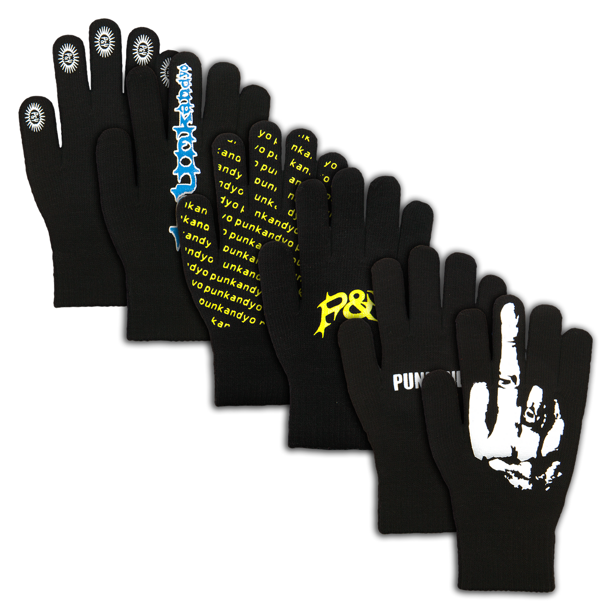 3 PACK GLOVES BLACK – PUNKANDYO