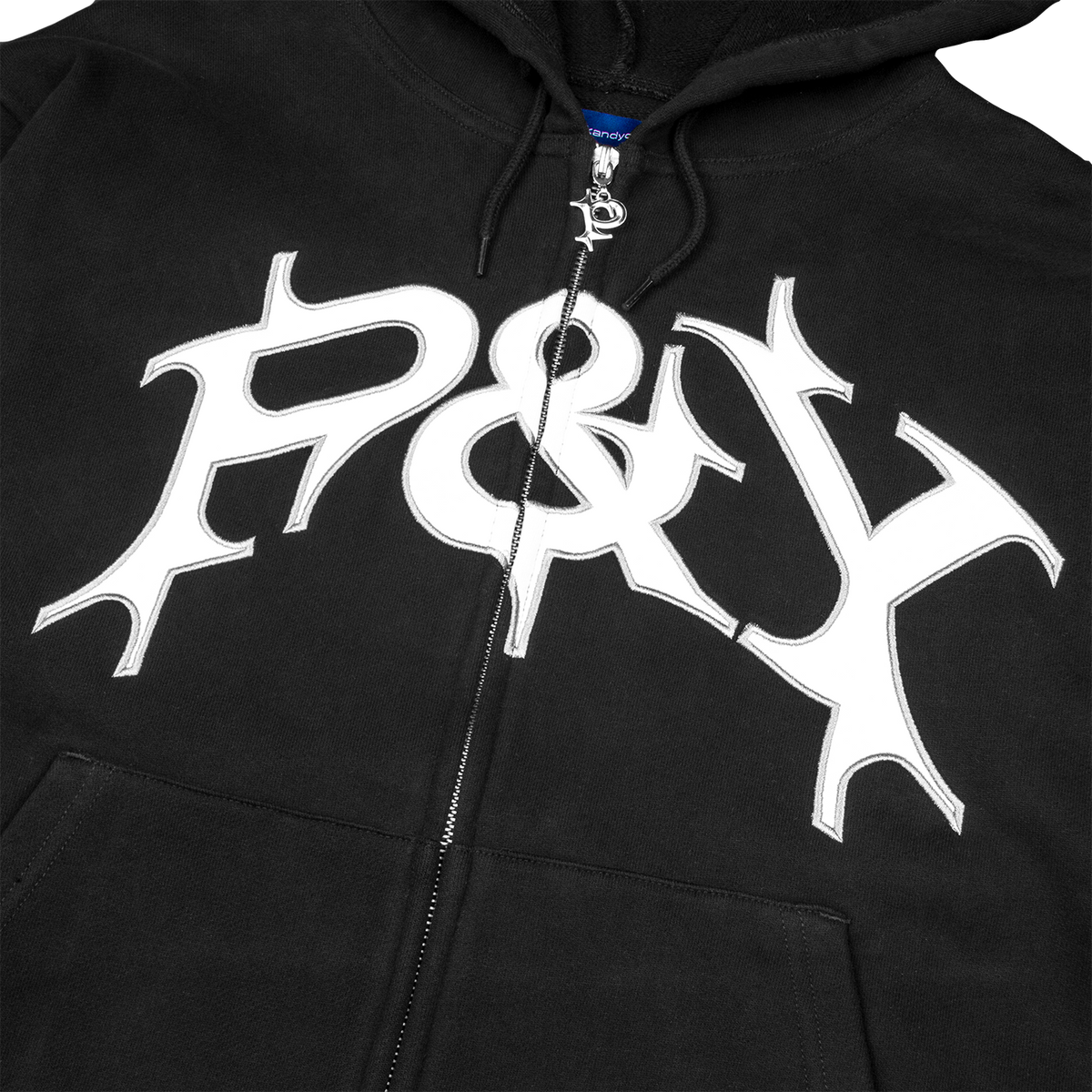 P&Y ZIP HOODIE BLACK/WHITE – PUNKANDYO