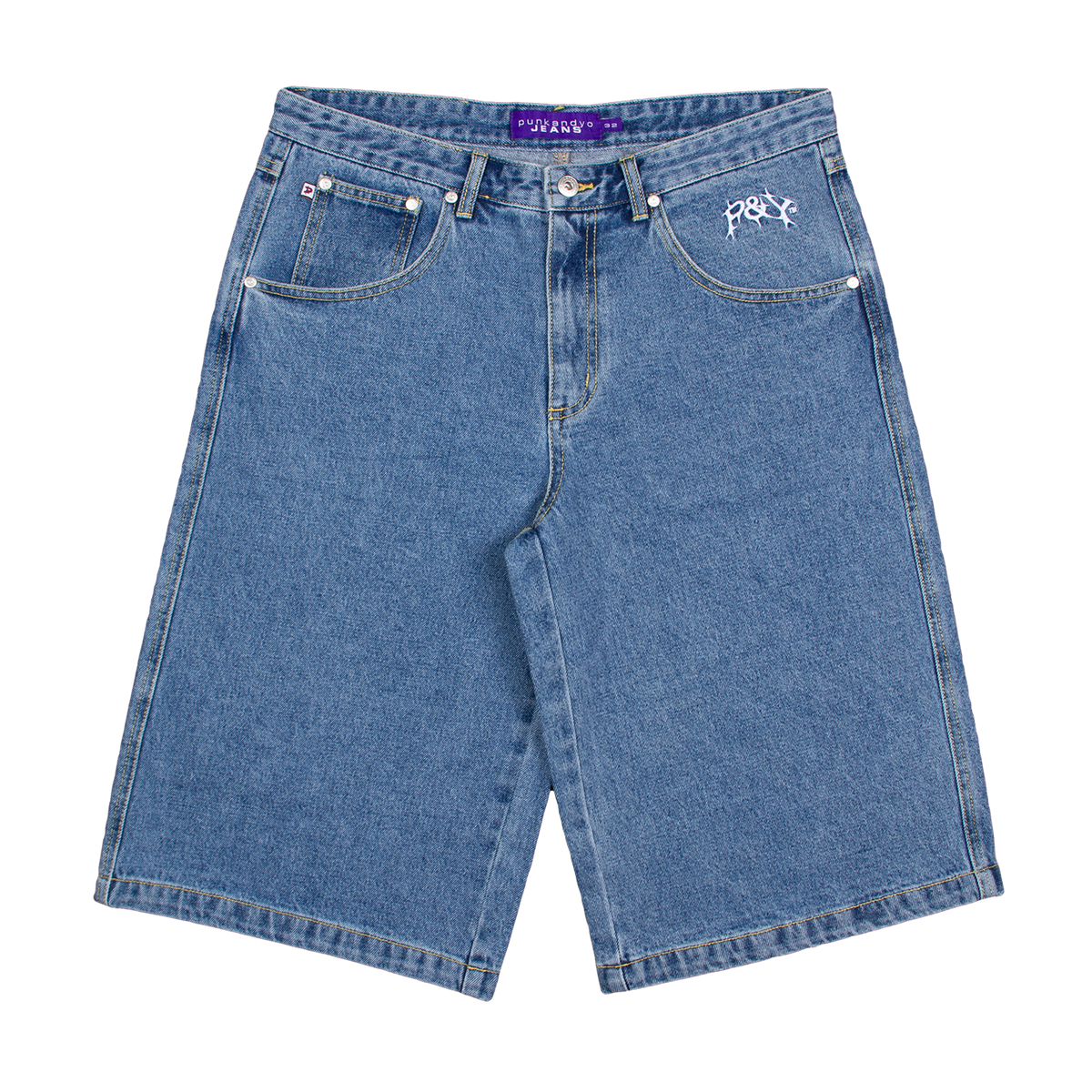 CURVE DENIM SHORTS LIGHT BLUE – PUNKANDYO
