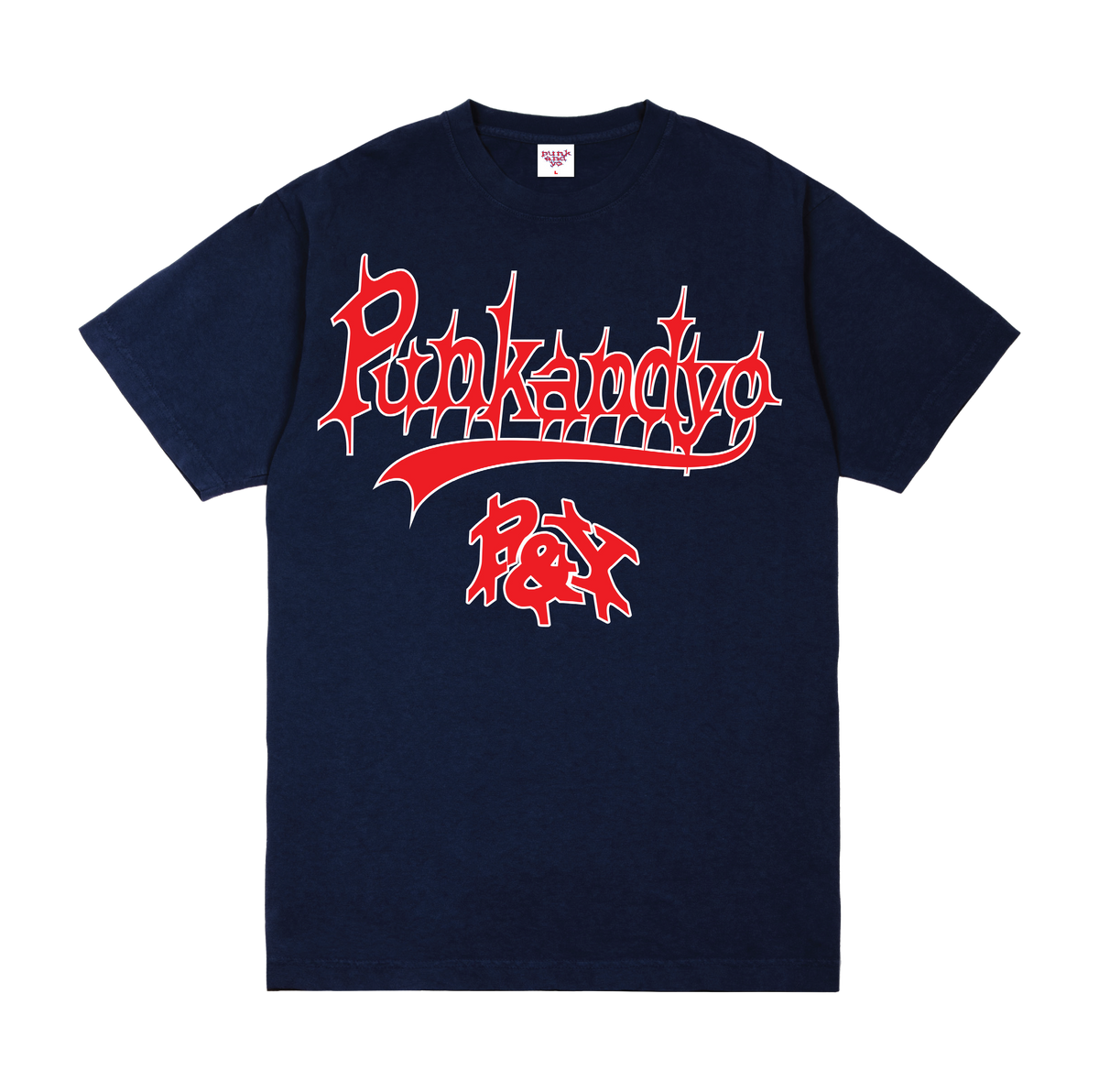 VARSITY SCRIPT T-SHIRT NAVY – PUNKANDYO