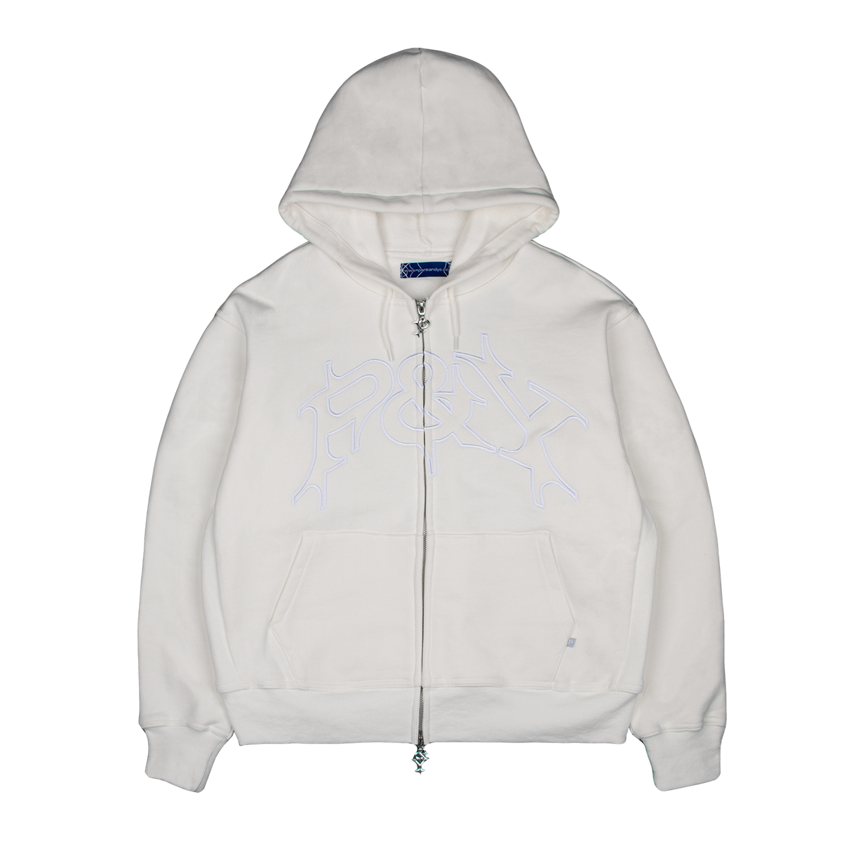 P&Y ZIP HOODIE WHITE – PUNKANDYO