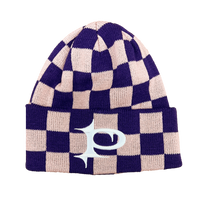 PURPLE CHECKERED HAT