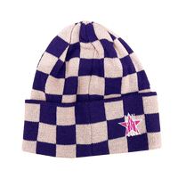 PURPLE CHECKERED HAT