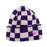 PURPLE CHECKERED HAT