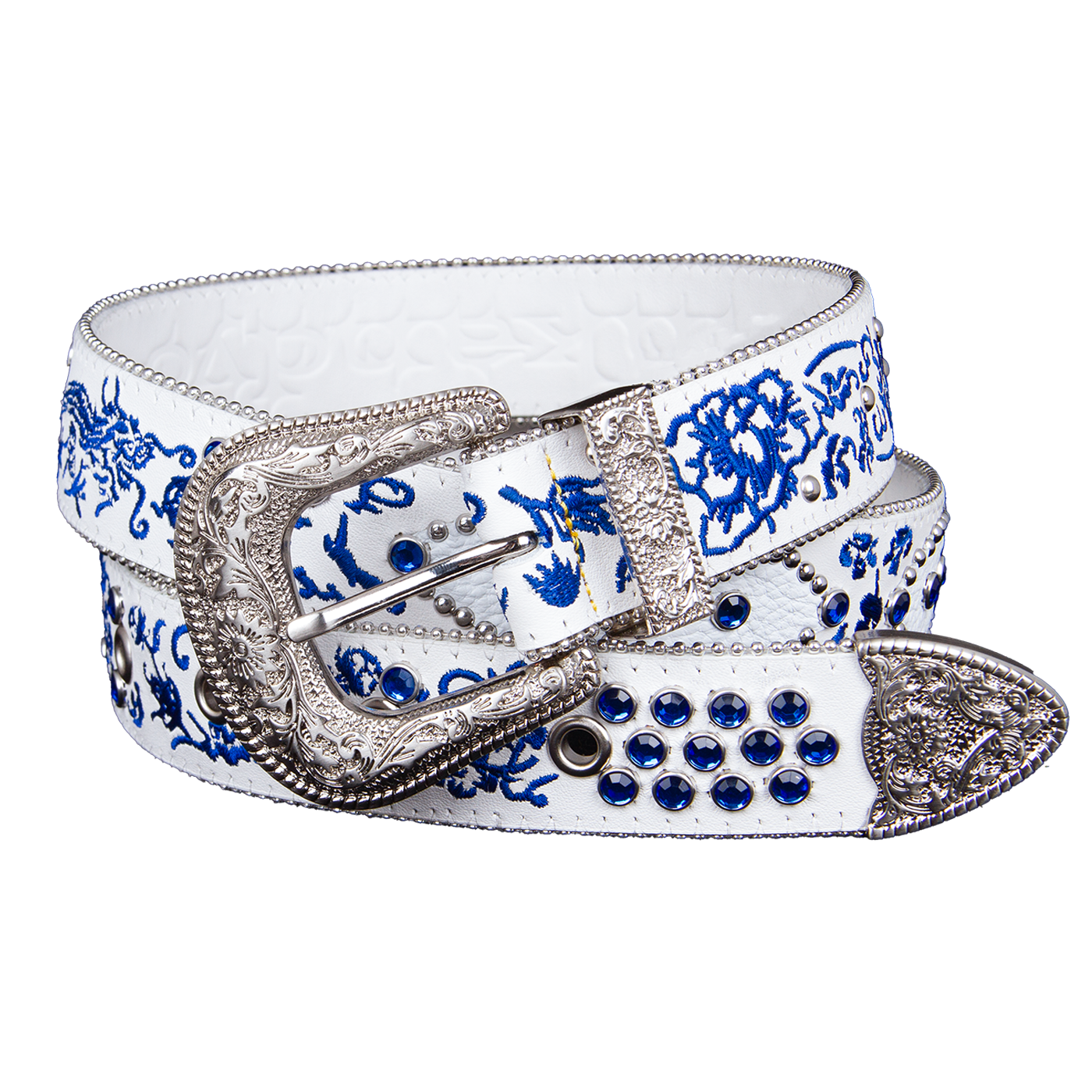 CLASE AZUL WHITE LEATHER BELT – PUNKANDYO