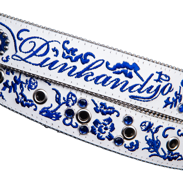 CLASE AZUL WHITE LEATHER BELT – PUNKANDYO