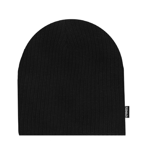 RIBBED BLACK SKULLY