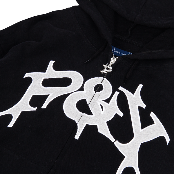 punkandyo P&Y BLACK ZIP HOODIE L P&Y BLACK ZIP HOODIE – PUNKANDYO