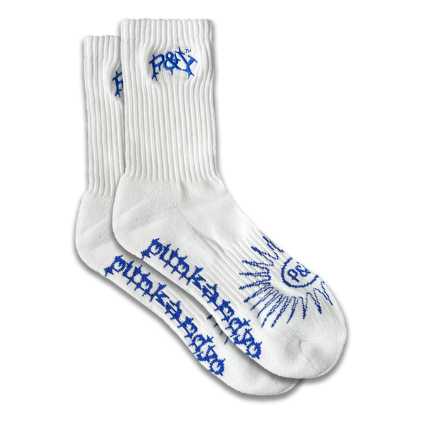 P&Y BLUE LOGO SOCK