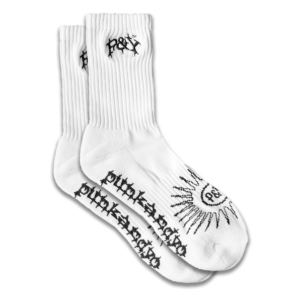 P&Y BLACK LOGO SOCK