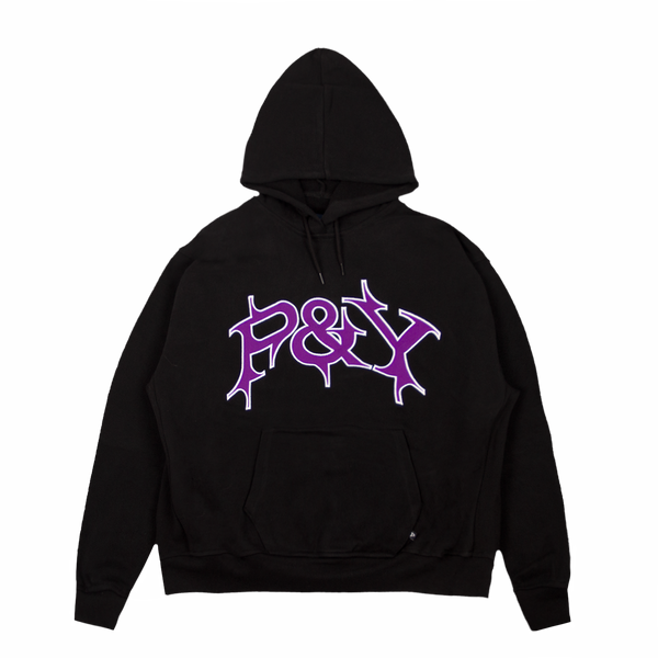 NO ZIP P&Y HOODIE BLACK