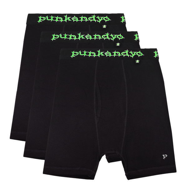 GREEN\BLACK BOXERS (3-PACK) – PUNKANDYO GREEN\BLACK BOXERS (3-PACK) – PUNKANDYO