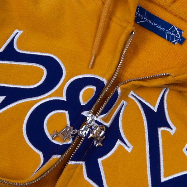 punkandyo黄色ジップパーカーサイズS P&Y YELLOW HOODIE – PUNKANDYO