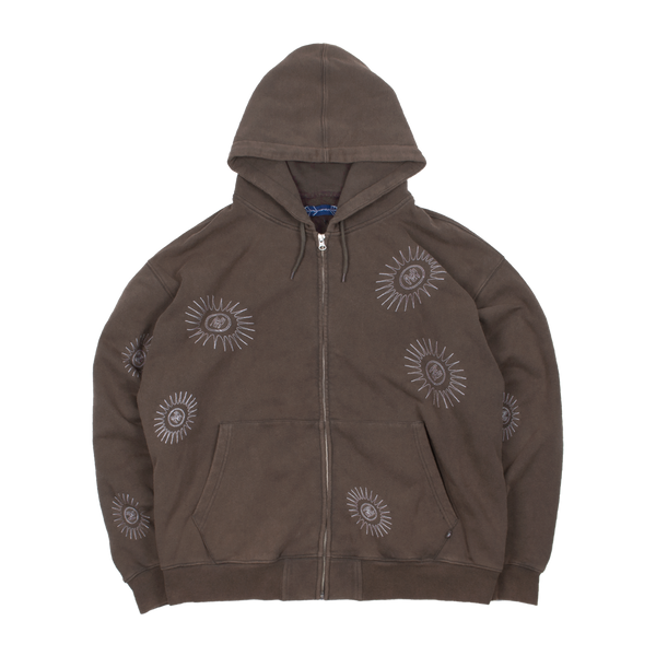 P&Y STAR HOODIE BROWN