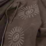 P&Y STAR HOODIE BROWN