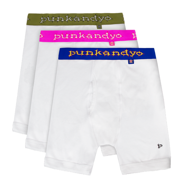 WHITE COLOURED BOXERS (3-PACK) – PUNKANDYO WHITE COLOURED BOXERS (3-PACK) – PUNKANDYO