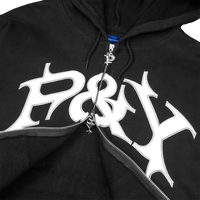 P&Y ZIP HOODIE BLACK/WHITE – PUNKANDYO
