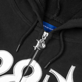 P&Y ZIP HOODIE BLACK/WHITE