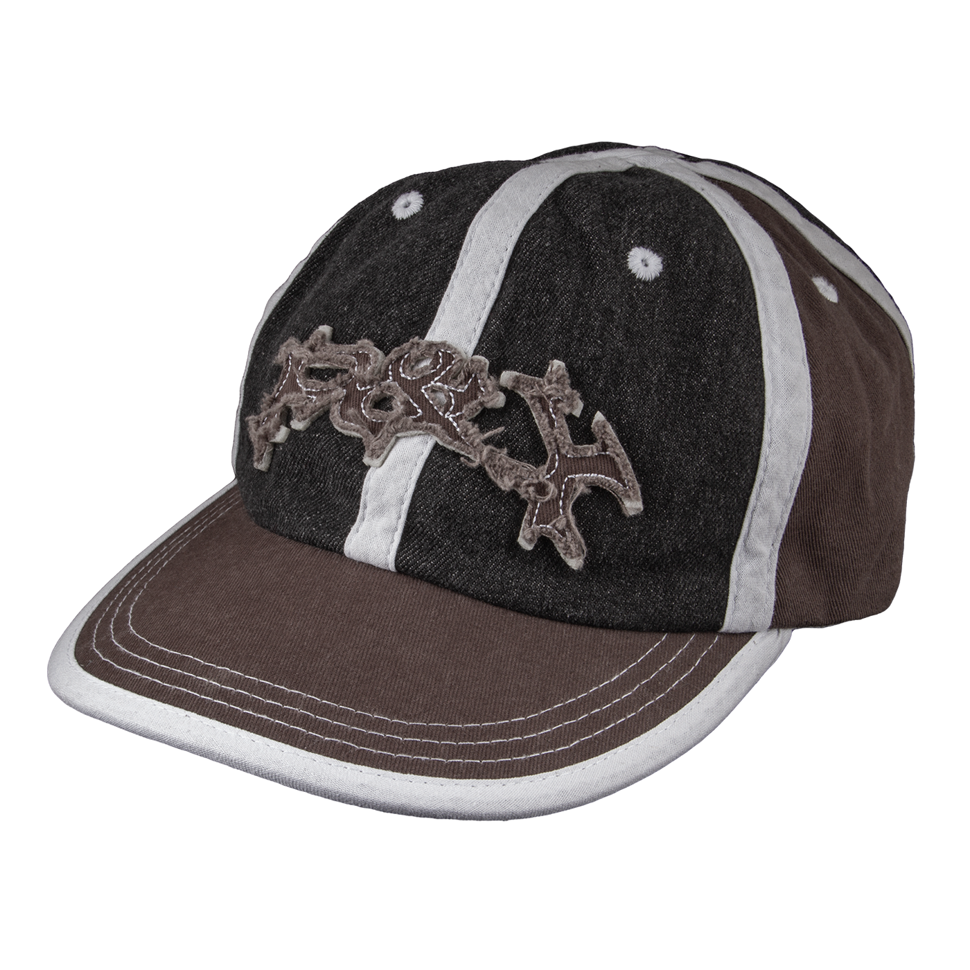 BLACK 2 TONE DENIM CAP – PUNKANDYO BLACK 2 TONE DENIM CAP – PUNKANDYO