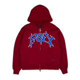 P&Y ZIP HOODIE BURGUNDY