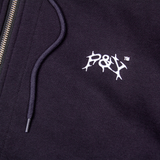 PLAID LINED HOODIE NAVY