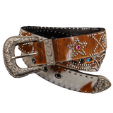 ROCKSTAR STUDDED BELT PONY HAIR