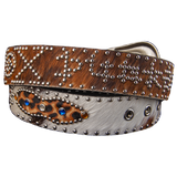 ROCKSTAR STUDDED BELT PONY HAIR