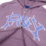 P&Y ZIP HOODIE PURPLE