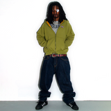 1960 THERMAL LINED ZIP HOODIE GREEN