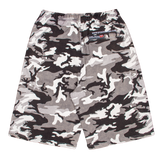 WHITE CAMO SWEATSHORTS