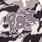 WHITE CAMO SWEATSHORTS