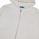 P&Y ZIP HOODIE WHITE