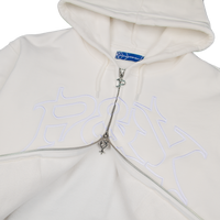 P&Y ZIP HOODIE WHITE – PUNKANDYO