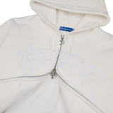 P&Y ZIP HOODIE WHITE